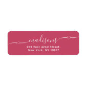 Simple Heart Handwritten Script Red Etiket (Voorkant)