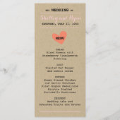 Simple Heart Menu Kaart (Achterkant)