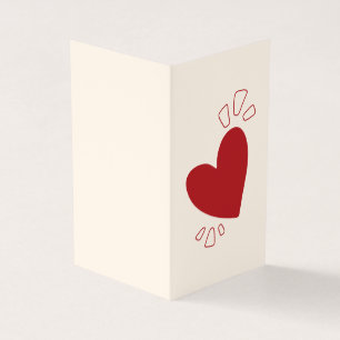 Simple Heart Platonic Valentijn Notecard 25pk Kaart