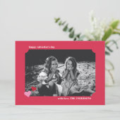 Simple Hearts Ticket Frame Carte photo de Valentin (Debout devant)