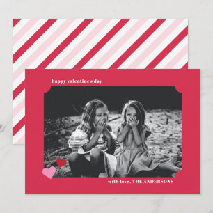 Simple Hearts Ticket Frame Carte photo de Valentin