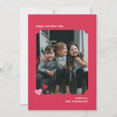 Simple Hearts Ticket Frame Carte photo de Valentin (Devant)