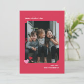 Simple Hearts Ticket Frame Carte photo de Valentin (Debout devant)