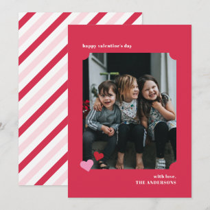 Simple Hearts Ticket Frame Carte photo de Valentin