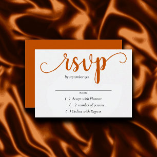 Simple Herfst Script   Verbrande Oranje pompoen bl RSVP Kaartje