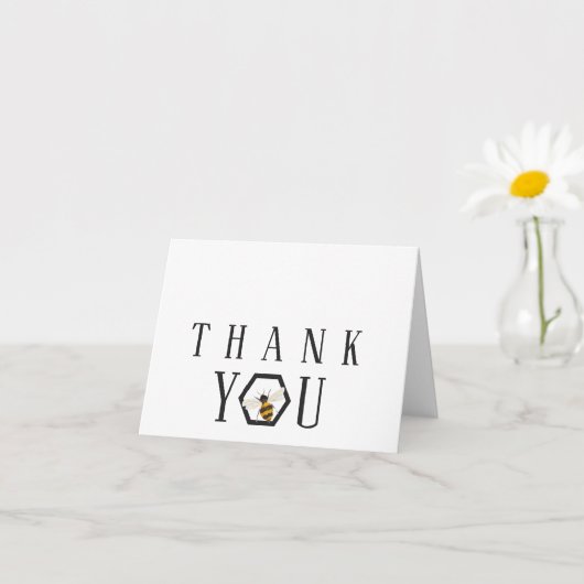 Simple Hexagon forme Carte de remerciements d'abei (Petite plante)
