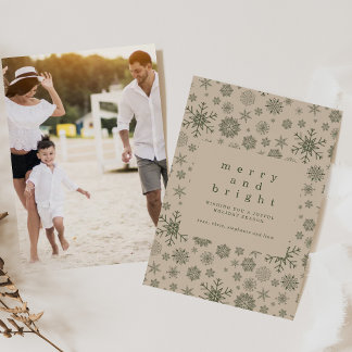 Simple Holiday Card with Photo Kaart