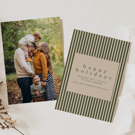 Simple Holiday Card with Photo Kaart