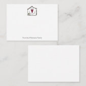 Simple Home est là où le coeur est Carte pour note (Devant / Derrière)