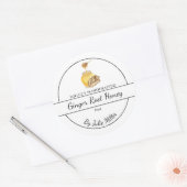 Simple Homemade Ginger infused Honey Label (Envelop)