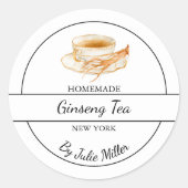 Simple Homemade Ginseng Tea Label (Voorkant)