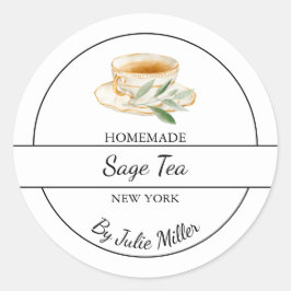 Simple Homemade Sage Tea Label