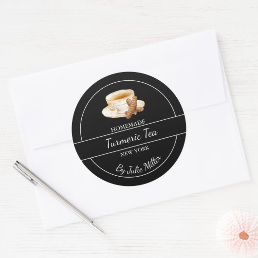 Simple Homemade Turmeric Tea Label (Envelop)