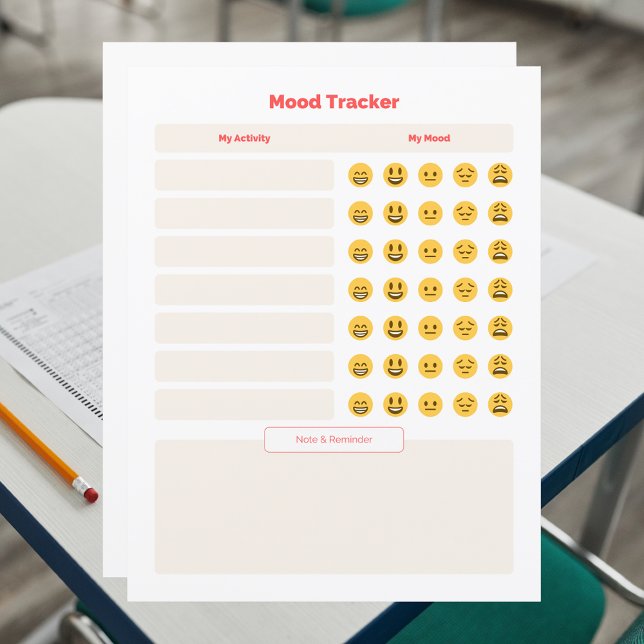 Simple Homeschool Mood Tracker Worksheet (Creator heeft geüpload)