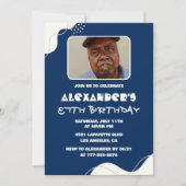 Simple Homme Photo Invitations de 87e anniversaire (Devant)