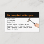 Simple Honey Do Handyman Cartes de visite (Devant)