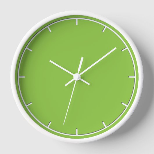 Simple horloge de mur vert (Recto)
