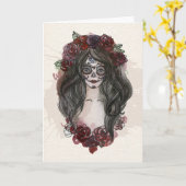 Simple Huez-tiful la carte de voeux de Dia de los (Fleur jaune)