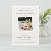 Simple Hung Photo Business Grand Invitation d'ouve (Debout devant)