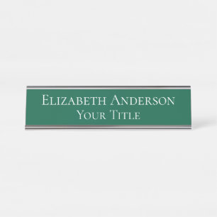 Simple Hunter Green Name Bord Bureau Naambordje