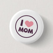 Simple I Love Mam Moederdag Pin Button (Voorkant)