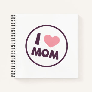 Simple I Love mama Moederdag   Guestbook Notitieboek