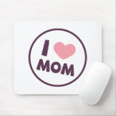 Simple I Love mama Moederdag | Mousepad Muismat (Met muis)