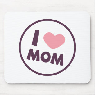 Simple I Love mama Moederdag   Mousepad Muismat