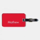 simple initial letter monogram add your name lett  bagagelabel (Achterkant horizontaal)