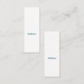 simple initial letter monogram add your name lett  contactkaartje (Voorkant / Achterkant)