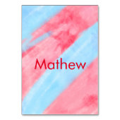 simple initial letter monogram add your name red b kaart (Achterkant)