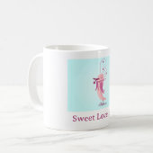 Simple Inséparable bleu rose blanc Mug (Devant gauche)
