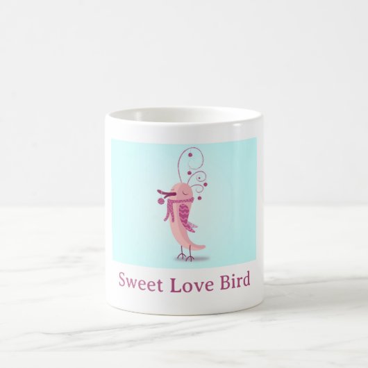 Simple Inséparable bleu rose blanc Mug (Centre)