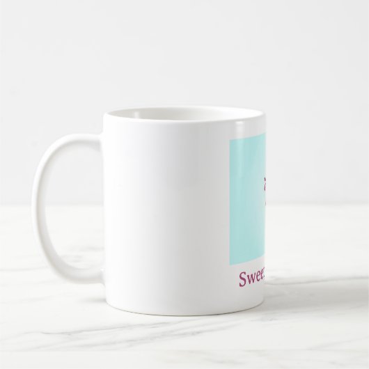 Simple Inséparable bleu rose blanc Mug (Gauche)