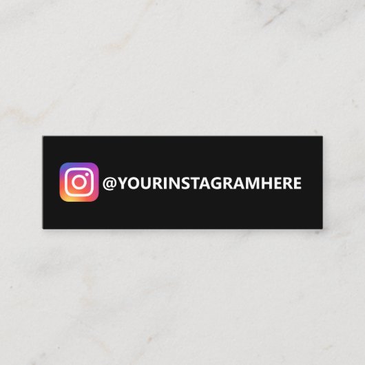 SIMPLE INSTAGRAM MINI CARTE DE VISITE (Devant)
