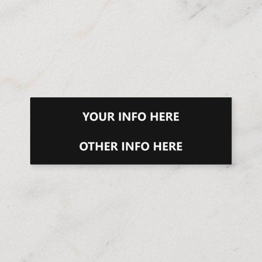 SIMPLE INSTAGRAM MINI CARTE DE VISITE (Dos)