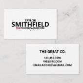 Simple Instagram Visitekaartje (Voorkant / Achterkant)