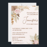 Simple invitation à 17e anniversaire Boho Floral m<br><div class="desc">Simple invitation à 17e anniversaire Boho moderne Floral Aquarelle</div>