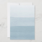 Simple Invitation de Fête de Mariage Bleu Poussiér (Dos)
