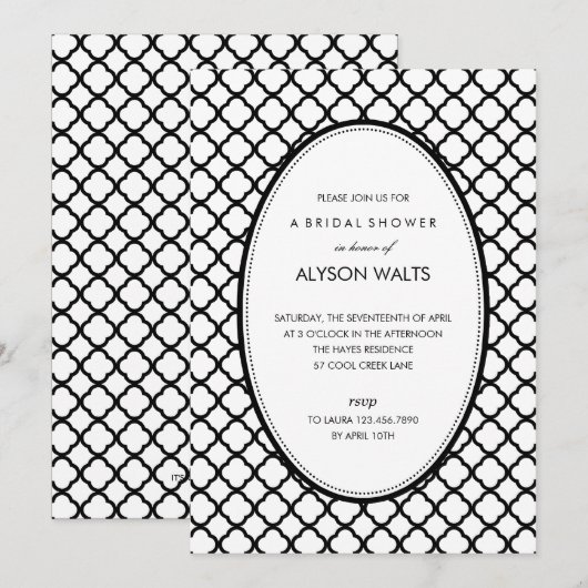 Simple Invitation de Fête Moderne Générale (Noir) (Devant / Derrière)