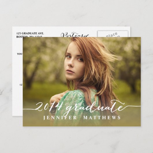 Simple | Invitation de la fête de graduation (Devant / Derrière)