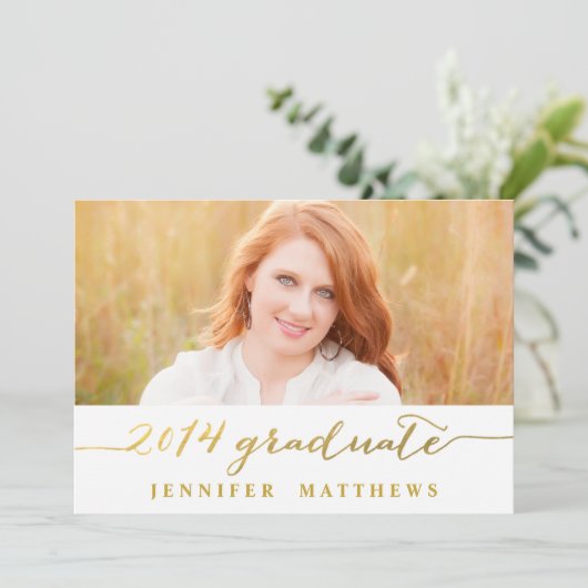 Simple | Invitation de la fête de graduation (Debout devant)