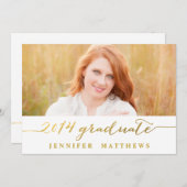 Simple | Invitation de la fête de graduation (Devant / Derrière)