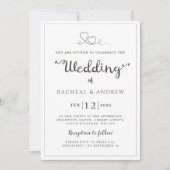 Simple invitation de mariage élégante (Devant)