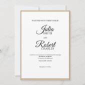 Simple invitation de mariage rustique et élégante (Devant)