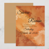 Simple invitation en terre cuite (Devant / Derrière)