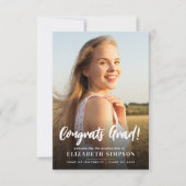 simple invitation et faire-part de remise de diplô (Devant)