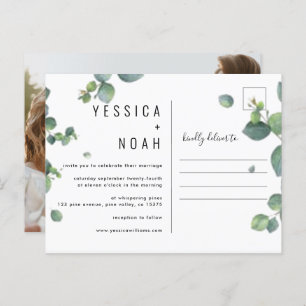 simple invitation Eucalyptus Mariage ph