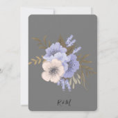 Simple invitation florale minimaliste (Dos)