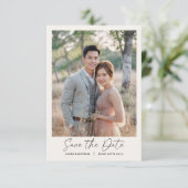 Simple invitation minimaliste pour Sauvegarder la  (Debout devant)